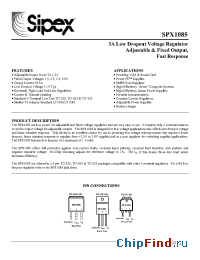 Datasheet SPX1085AT-1.5 manufacturer Sipex