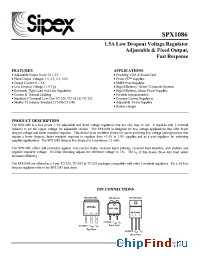 Datasheet SPX1086AT manufacturer Sipex