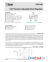 Datasheet SPX1432 manufacturer Sipex