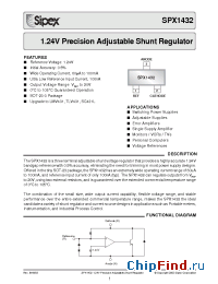 Datasheet SPX1432A manufacturer Sipex