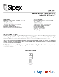 Datasheet SPX1584A manufacturer Sipex