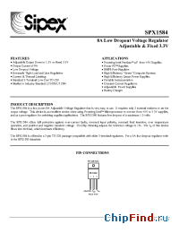 Datasheet SPX1584AT-5.0 manufacturer Sipex