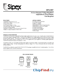 Datasheet SPX1587AT manufacturer Sipex