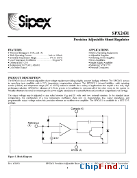 Datasheet SPX2431A manufacturer Sipex