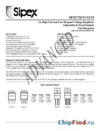 Datasheet SPX2731U-3.3 manufacturer Sipex