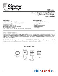 Datasheet SPX2810-3.0 manufacturer Sipex