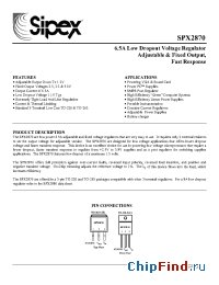 Datasheet SPX2870 manufacturer Sipex