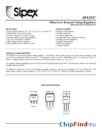 Datasheet SPX2937M3-10 manufacturer Sipex