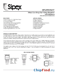Datasheet SPX2956AT3-5.0 manufacturer Sipex