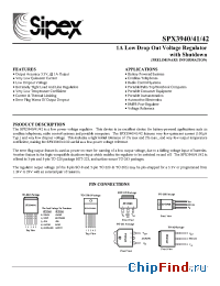 Datasheet SPX3940AR-3.3 manufacturer Sipex