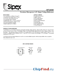 Datasheet SPX4040A2M-2.5 manufacturer Sipex