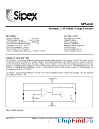 Datasheet SPX4041A manufacturer Sipex