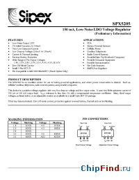 Datasheet SPX5205 manufacturer Sipex