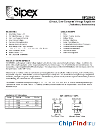 Datasheet SPX8863 manufacturer Sipex