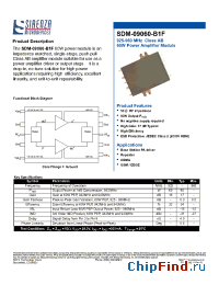 Datasheet SDM-09060-B1F manufacturer Sirenza