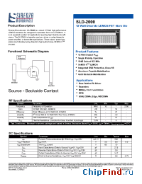 Datasheet SLD-2000 manufacturer Sirenza