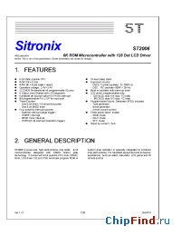 Datasheet ST2006 manufacturer Sitronix