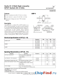 Datasheet AS359-62 manufacturer Skyworks