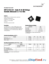 Datasheet SKY12146-321 manufacturer Skyworks