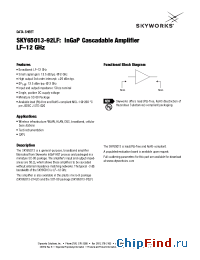 Datasheet SKY65013-92LF manufacturer Skyworks