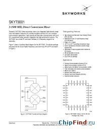 Datasheet SKY73001-11 manufacturer Skyworks