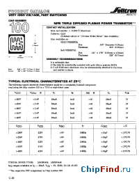 Datasheet 100XC001 manufacturer Solitron