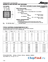 Datasheet 114XC002 manufacturer Solitron