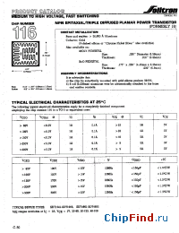 Datasheet 116XC006 manufacturer Solitron