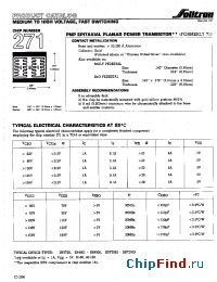 Datasheet 271XC008 manufacturer Solitron