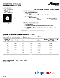 Datasheet 500XC001 manufacturer Solitron