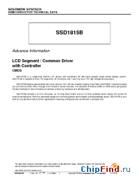 Datasheet SSD1815BZ manufacturer Solomon Systech