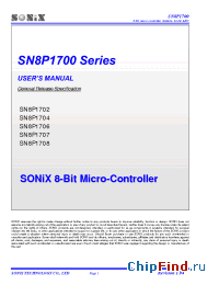 Datasheet SN8A1704AK manufacturer SONiX