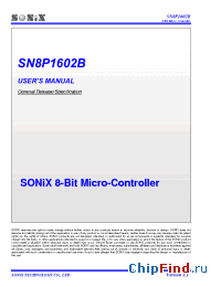 Datasheet SN8P1602BX manufacturer SONiX