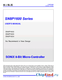 Datasheet SN8P1603X manufacturer SONiX