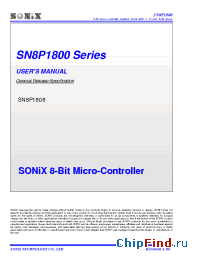 Datasheet SN8P1808 manufacturer SONiX