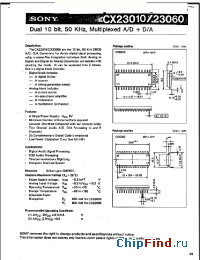 Datasheet CX23010 manufacturer SONY