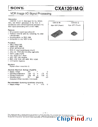 Datasheet CXA1201M manufacturer SONY