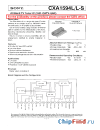 Datasheet CXA1594L-S manufacturer SONY
