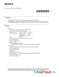 Datasheet GXB5005 manufacturer SONY
