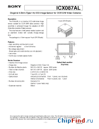 Datasheet ICX087AL manufacturer SONY