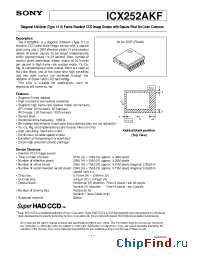 Datasheet ICX252AKF manufacturer SONY