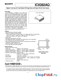 Datasheet ICX282AQ manufacturer SONY