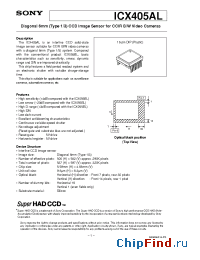 Datasheet ICX405AL manufacturer SONY