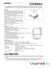Datasheet ICX406AQ manufacturer SONY