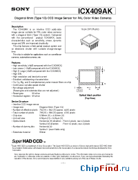 Datasheet ICX409AK manufacturer SONY