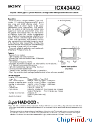 Datasheet ICX434AQ manufacturer SONY