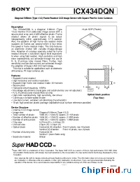 Datasheet ICX434DQN manufacturer SONY