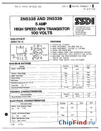 Datasheet 2N5338 manufacturer SSDI