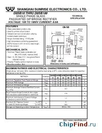 Datasheet D8SB60 manufacturer SSE