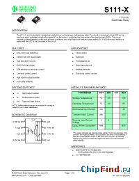 Datasheet S111-X manufacturer Solid State